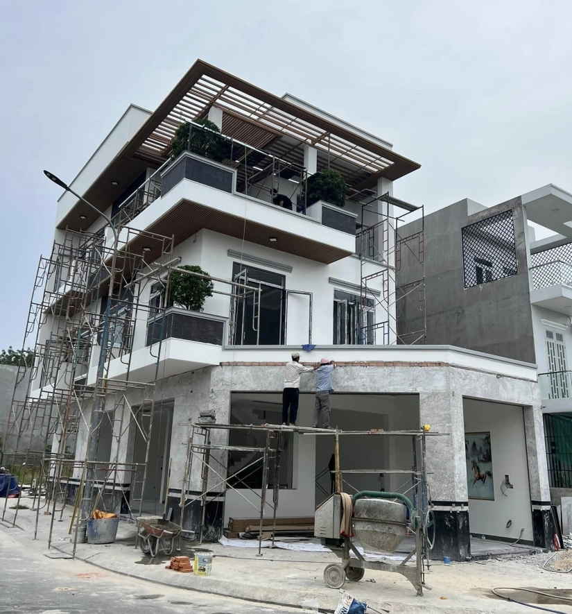 Thiết Kế Xây Dựng Nhà Phố 2 Mặt Tiền (Mrs Triều) Tân Uyên - Bình Dương