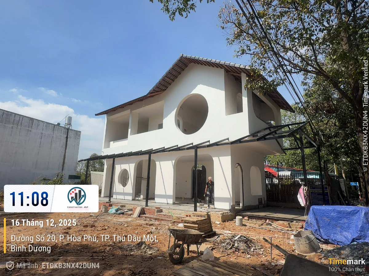 Báo giá 1 trệt 4 lầu 1 tum - hình minh họa 1