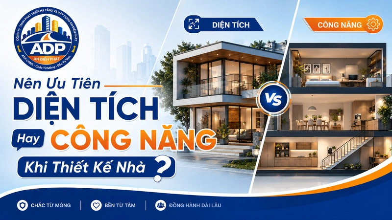 Nên Ưu Tiên Diện Tích Hay Công Năng Khi Thiết Kế Nhà?