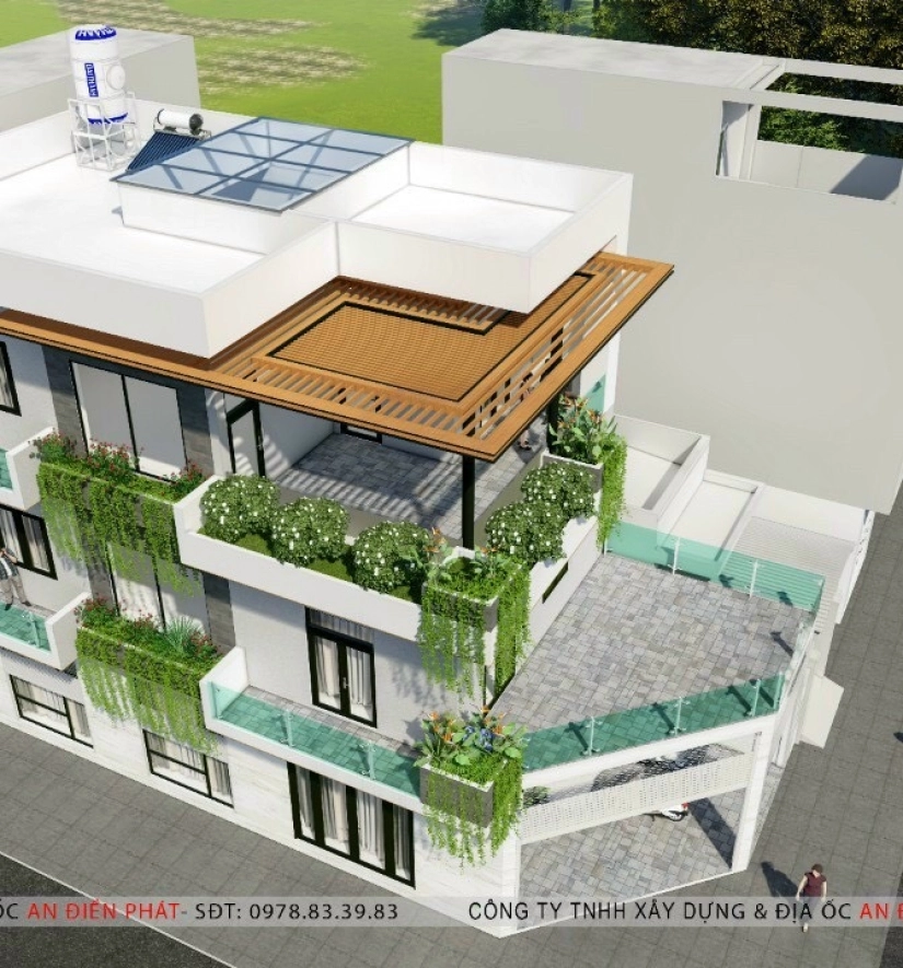 Thiết Kế Xây Dựng Nhà Phố 2 Mặt Tiền (Mrs Triều) Tân Uyên - Bình Dương
