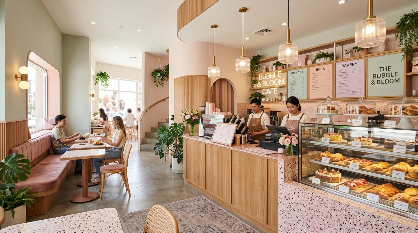 Kinh Nghiệm Cải Tạo Mặt Bằng Cũ Thành Quán Trà Sữa - Bánh Ngọt Tiết Kiệm 30% Chi Phí