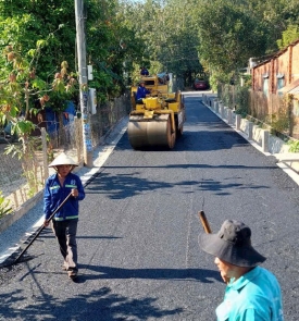 THẢM BÊ TÔNG NHỰA NÓNG TUYẾN ĐƯỜNG XÓM ĐÌNH - PHÚ GIÁO - BÌNH DƯƠNG