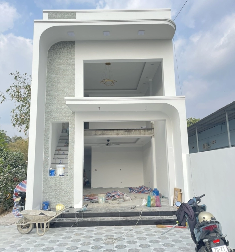 Xây Dựng Nhà Phố 1 Trệt + 1 Gác Lửng Hiện Đại (Mr Hùng) Bến Cát - Bình Dương