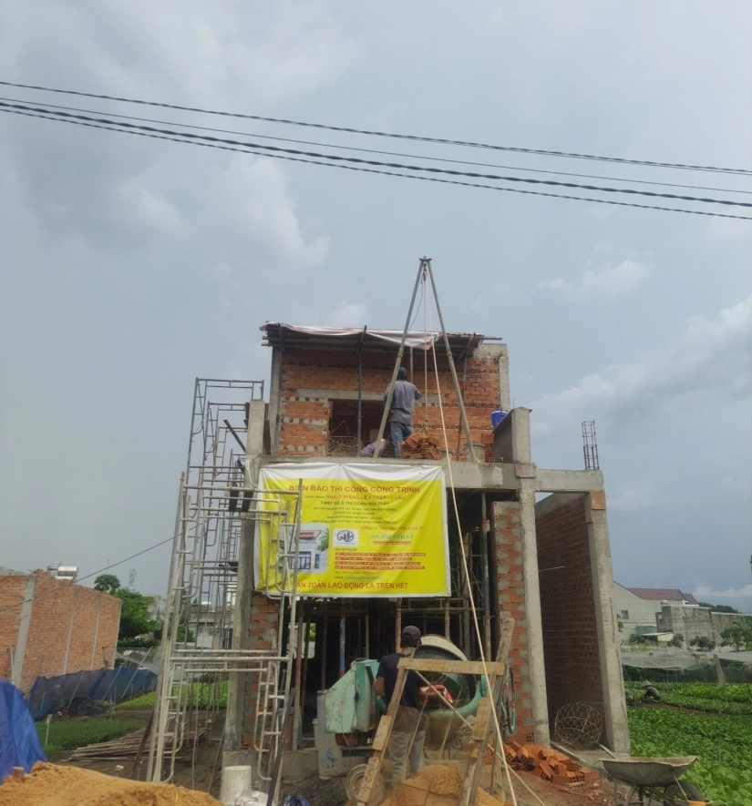 Thiết Kế - Thi Công Xây Dựng Nhà Phố 2 Tầng (Mr Sơn) Bến Cát - Bình Dương