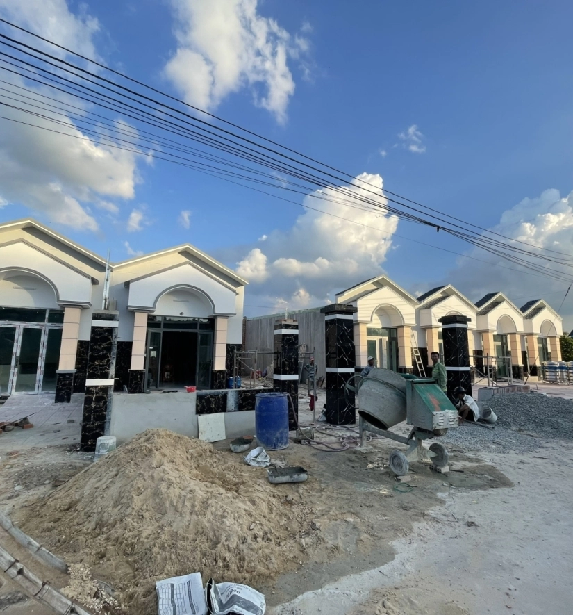 Thiết Kế Thi Công Xây Dựng 9 Căn Nhà Liền Kề Bàu Bàng - Bình Dương
