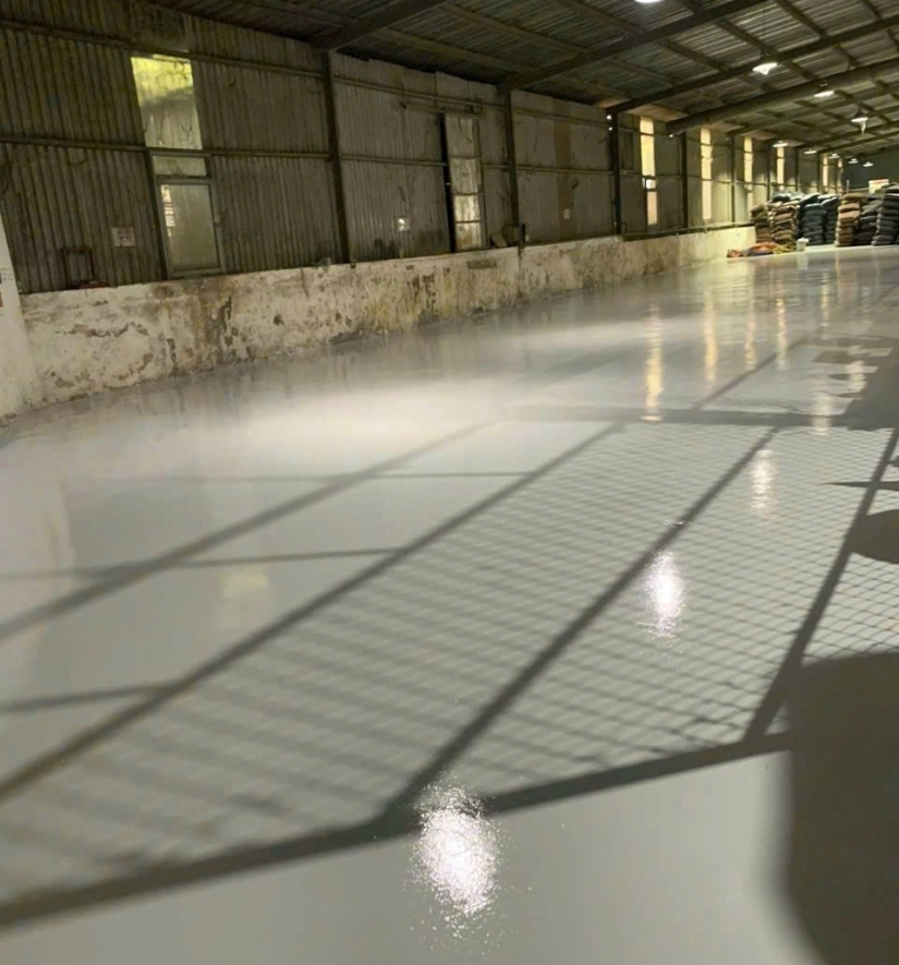Thi Công Hạng Mục Đổ Bê Tông + Sơn Nền Epoxy Giai Đoạn 2 Công Ty Boxinya