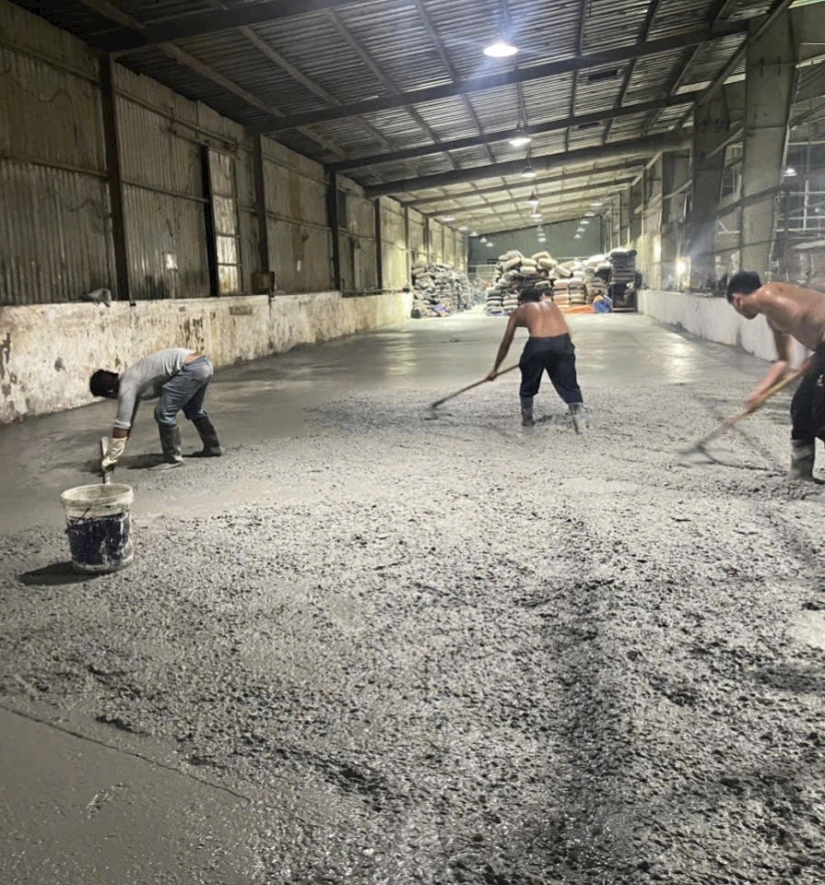 Thi Công Hạng Mục Đổ Bê Tông + Sơn Nền Epoxy Giai Đoạn 2 Công Ty Boxinya