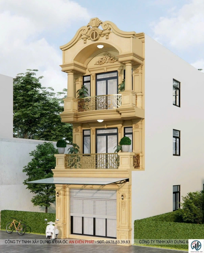 Thiết Kế Và Xây Dựng Nhà Phố Tân Cổ Điển  3 Tầng (Mr Thắng) Tân Uyên - Bình Dương