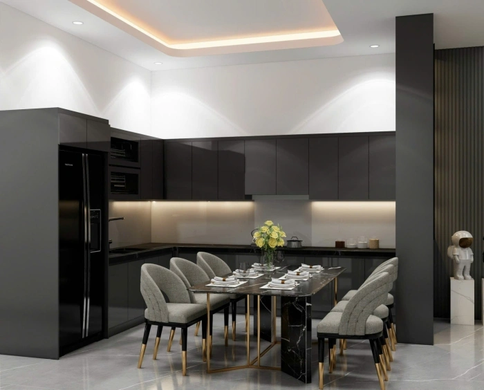 Thiết Kế Và Xây Dựng Nhà Phố 1 Trệt + 1 Gác Lửng Hiện Đại (Ms Hà) Bến Cát - Bình Dương