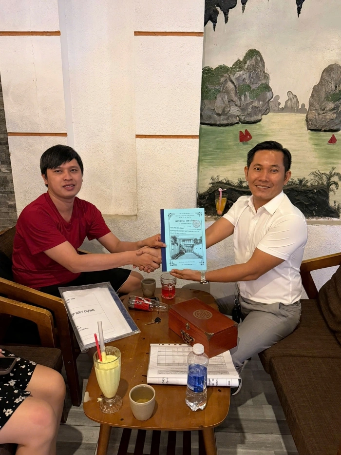 Lễ Ký Hợp Đồng Thi Công Nhà 1 Trệt 1 Lầu  